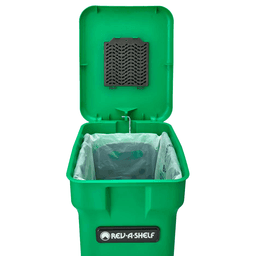 Single 24 QT Bottom-Mount Waste Container Pullout with Soft-Closing, Green - Alt Image 1