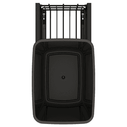 5349 Single 35 QT Aluminum Pullout Waste Container with 1-1/2" Over-Travel Soft-Close Slides, Black Alt 2 - Image