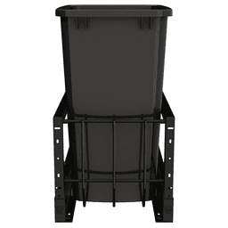5349 Single 35 QT Aluminum Pullout Waste Container with Soft-Close, Black Alt 1 - Image