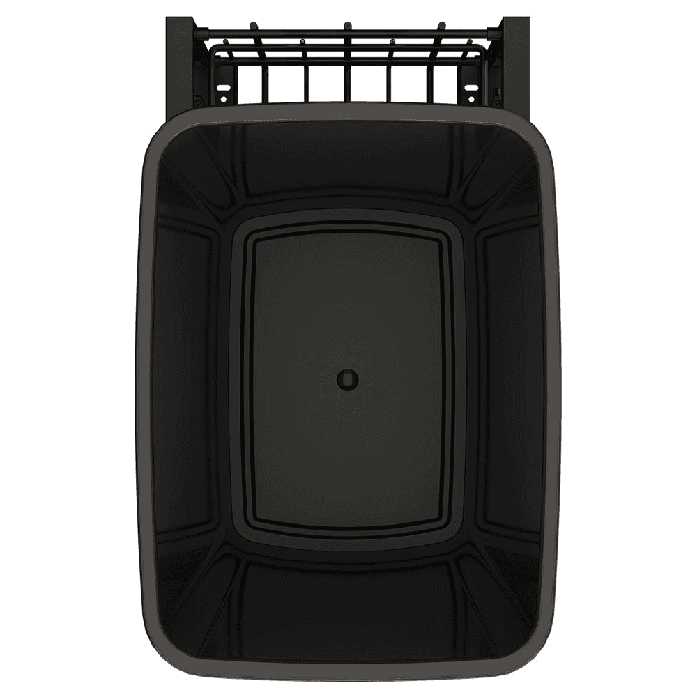 5349 Single 35 QT Aluminum Pullout Waste Container with Soft-Close, Black Alt 2 - Image