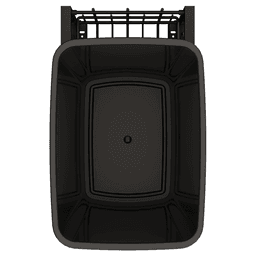 5349 Single 35 QT Aluminum Pullout Waste Container with Soft-Close, Black Alt 2 - Image