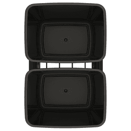 5349 Double 35 QT Aluminum Pullout Waste Container with 1-1/2" Over-Travel Soft-Close Slides, Black Alt 2 - Image