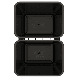 5349 Double 50 QT Aluminum Pullout Waste Container with 1-1/2" Over-Travel Soft-Close Slides, Black Alt 2 - Image