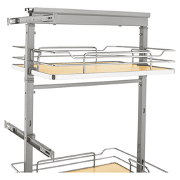 21-23/32" 4-Shelf Solid Bottom Pull-Out Pantry with Soft-Closing, Light Brown Alt 3 - Image