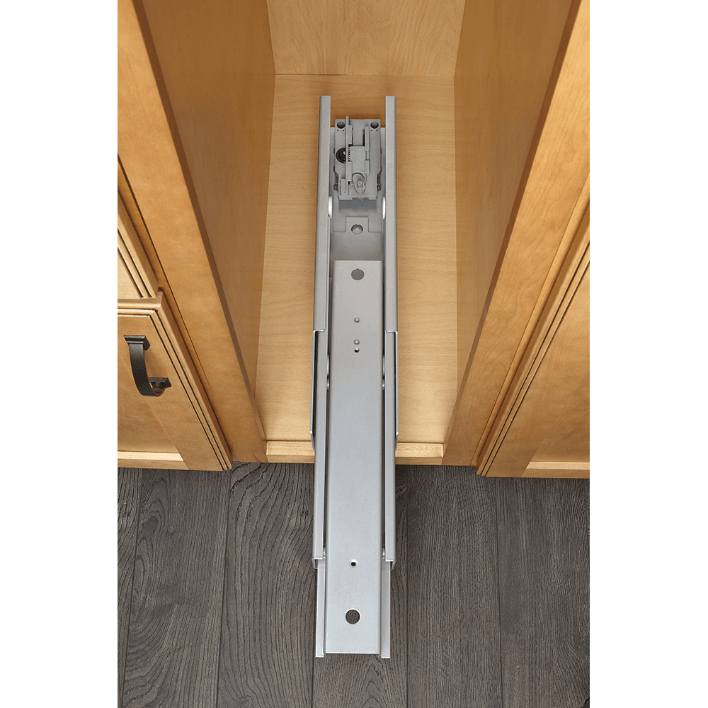 21-23/32" 4-Shelf Solid Bottom Pull-Out Pantry with Soft-Closing, Light Brown Alt 5 - Image