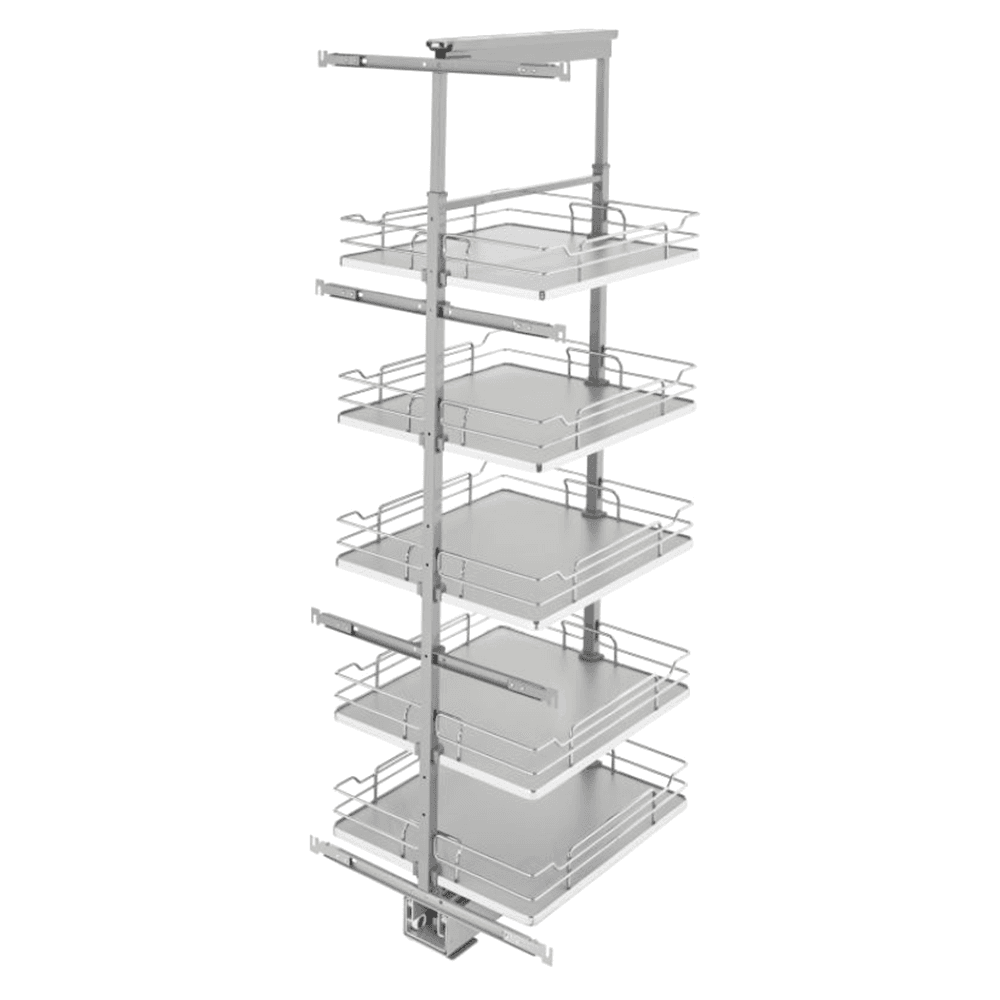 19-1/4"x 58-1/4" 6-Shelf Pullout Pantry with Soft-Closing, Gray - Main Image
