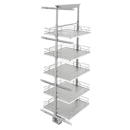 19-1/4"x 58-1/4" 6-Shelf Pullout Pantry with Soft-Closing, Gray - Main Image