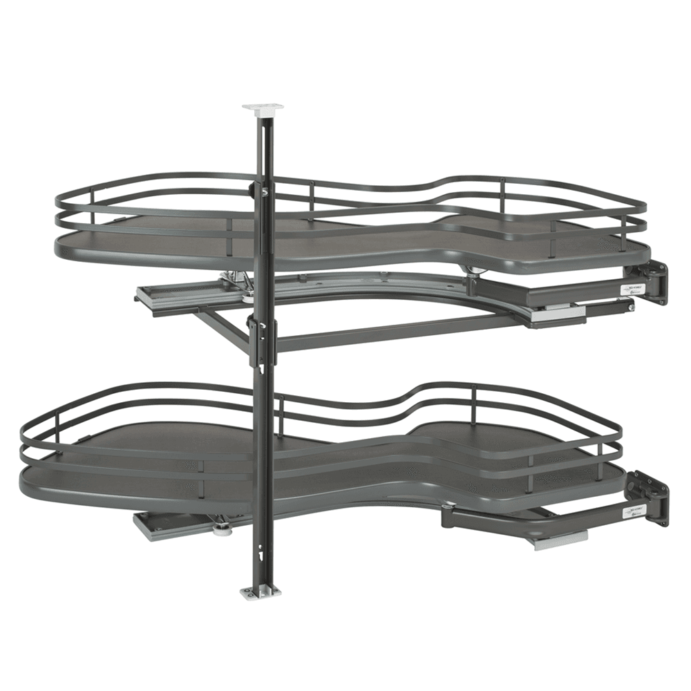 2-Tier Right-Hand Contemporary Organizer for 15" Cabinet Opening, Orion Gray - Main Image