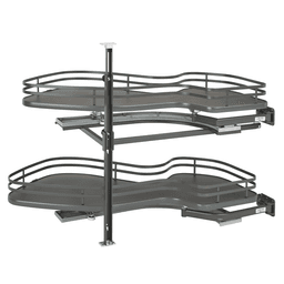 2-Tier Right-Hand Contemporary Organizer for 15" Cabinet Opening, Orion Gray - Main Image
