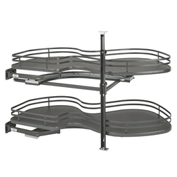 2-Tier Left-Hand Contemporary Organizer for 18" Cabinet Opening, Orion Gray - Main Image