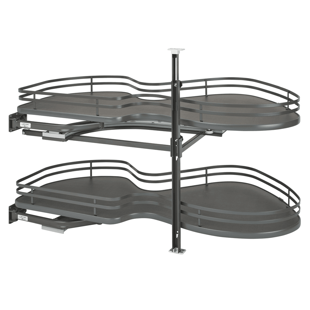 2-Tier Left-Hand Contemporary Organizer for 21" Cabinet Opening, Orion Gray - Main Image