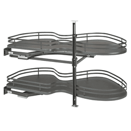 2-Tier Left-Hand Contemporary Organizer for 21" Cabinet Opening, Orion Gray - Main Image