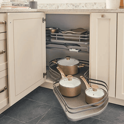 2-Tier Right-Hand Contemporary Organizer for 21" Cabinet Opening, Orion Gray - Alt Image 2