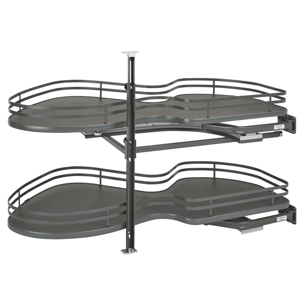 2-Tier Right-Hand Contemporary Organizer for 21" Cabinet Opening, Orion Gray - Main Image