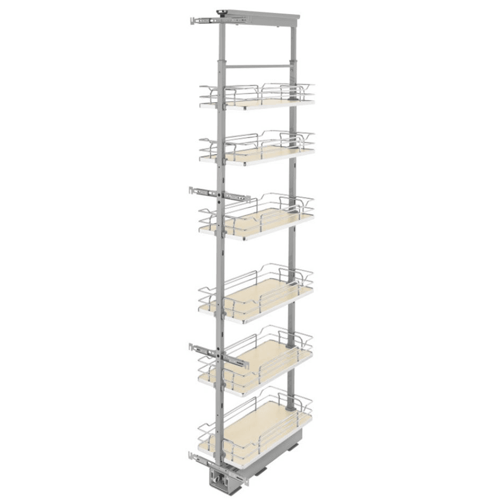 10-1/4" x 73-5/8" 6-Shelf Pullout Pantry with Soft-Closing, Maple - Main Image