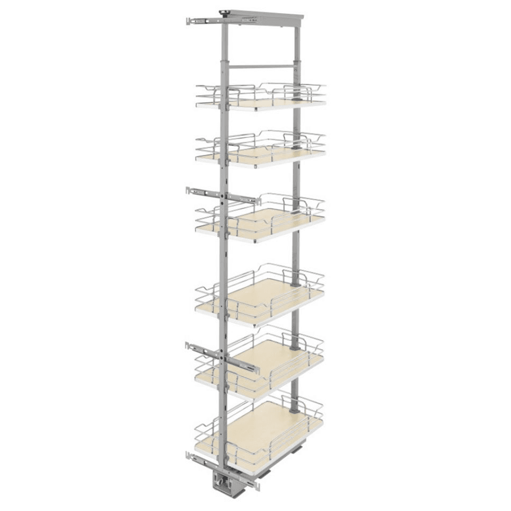 13-1/4" x 73-5/8" 6-Shelf Pullout Pantry with Soft-Closing, Maple - Main Image