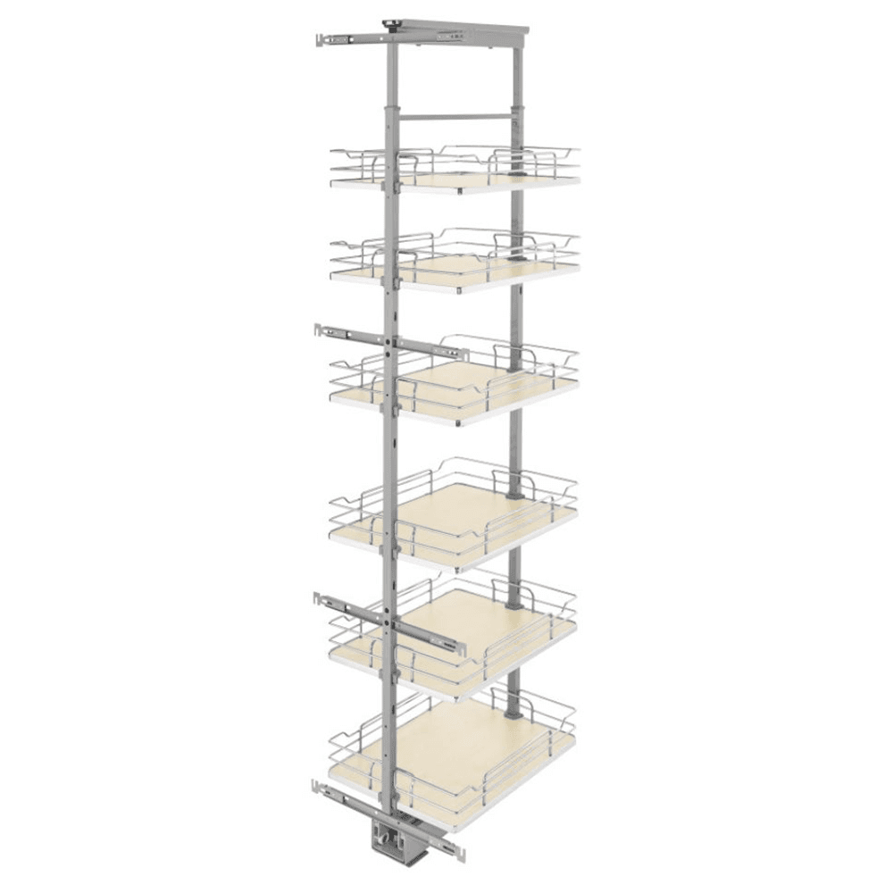 16-1/4" x 73-5/8" 6-Shelf Pullout Pantry with Soft-Closing, Maple - Main Image