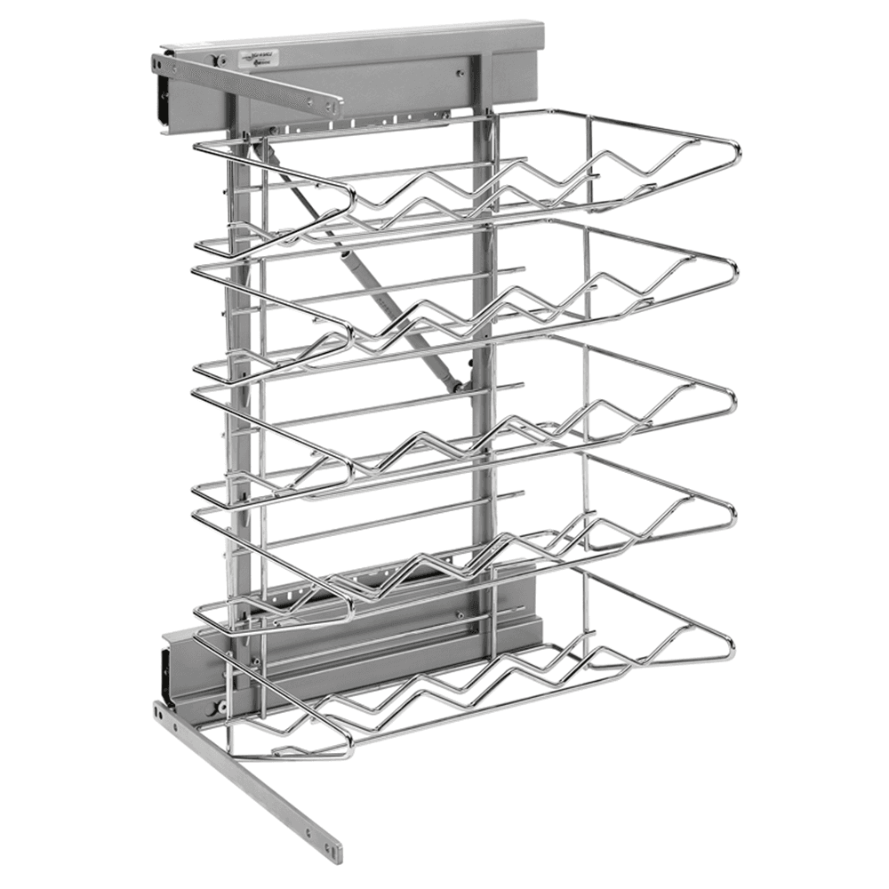 14-1/8" Pullout Organizer with Soft-Closing Technology, Chrome - Main Image