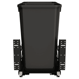 53WC Double 27 QT Steel Bottom Mount Pullout Waste Container with Soft-Close, Black Alt 1 - Image