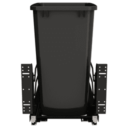 53WC Single 35 QT Steel Bottom Mount Pullout Waste Container with Soft-Close, Black Alt 1 - Image