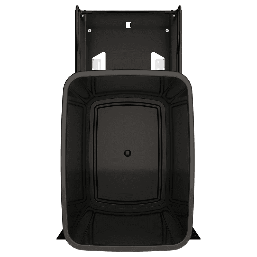 53WC Single 35 QT Steel Bottom Mount Pullout Waste Container with Soft-Close, Black Alt 2 - Image