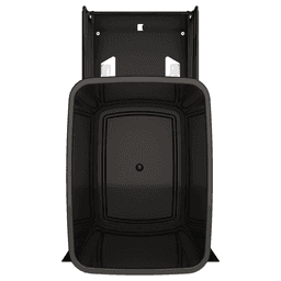 53WC Single 35 QT Steel Bottom Mount Pullout Waste Container with Soft-Close, Black Alt 2 - Image