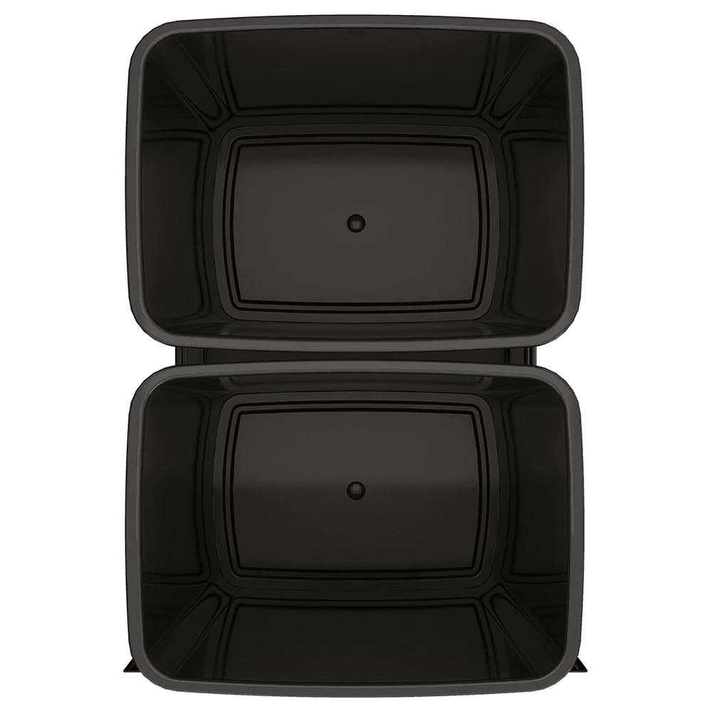 53WC Double 35 QT Steel Bottom Mount Pullout Waste Container, Soft-Close for 18" Cabinet Opening, Black Alt 3 - Image
