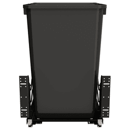 53WC Double 50 QT Steel Bottom Mount Pullout Waste Container with Soft-Close, Black Alt 1 - Image