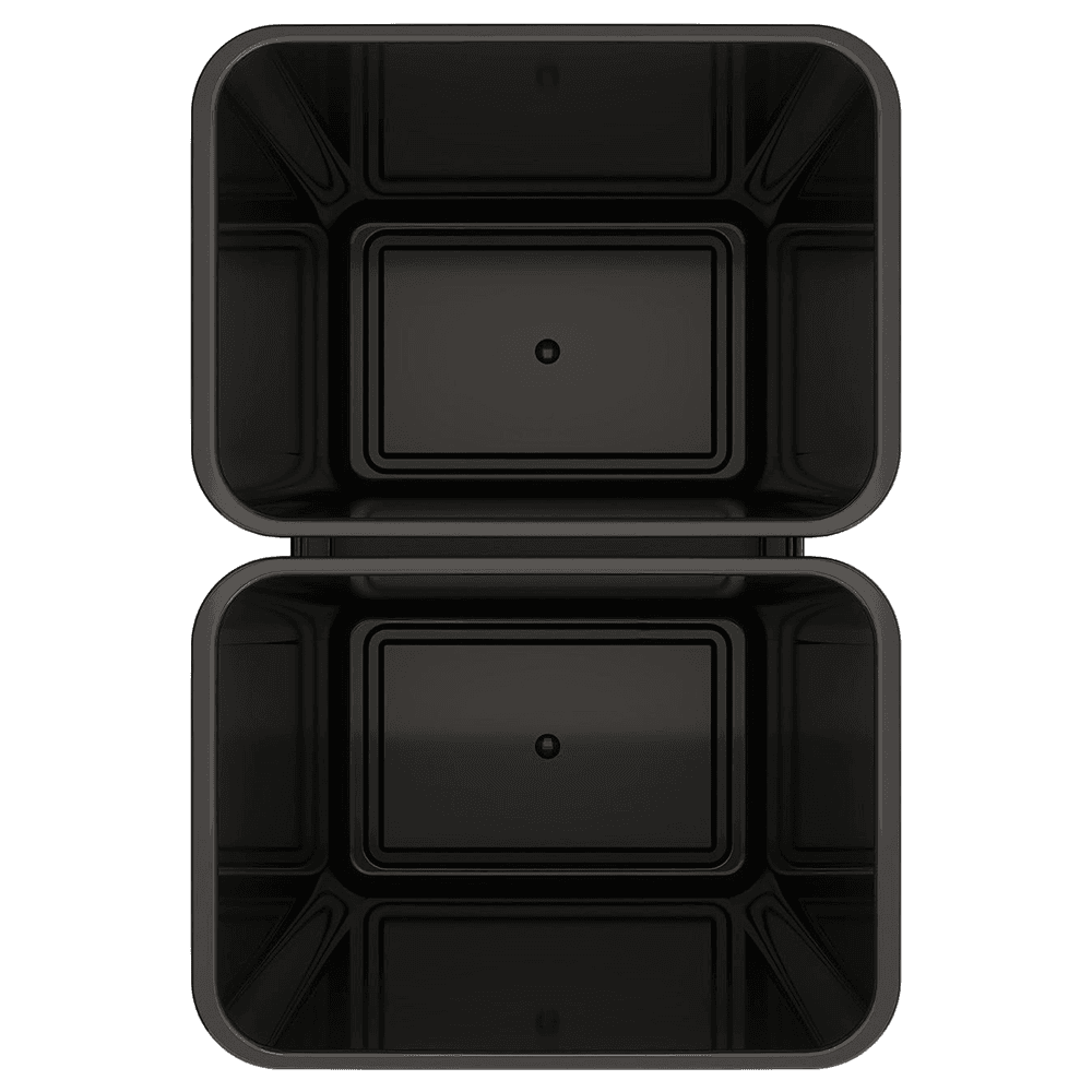 53WC Double 50 QT Steel Bottom Mount Pullout Waste Container with Soft-Close, Black Alt 2 - Image