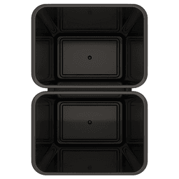 53WC Double 50 QT Steel Bottom Mount Pullout Waste Container with Soft-Close, Black Alt 2 - Image