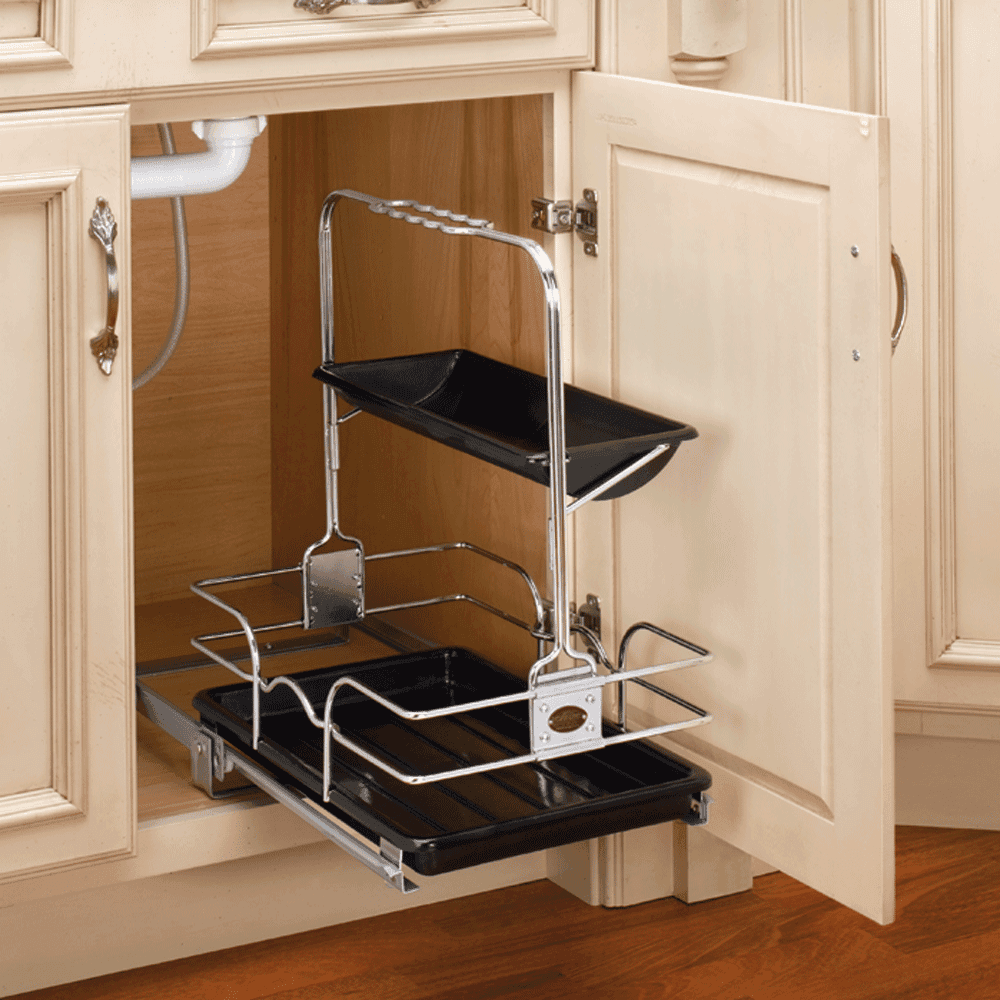 11-1/4" Undersink Removable Caddy, Chrome - Alt Image 4