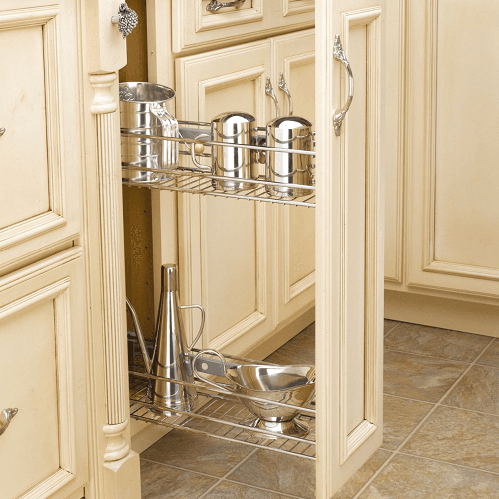 5-1/2" 2-Shelf Pullout Organizer, Chrome - Alt Image 1