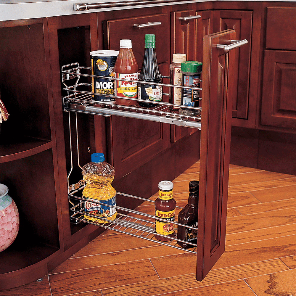 5-1/2" 2-Shelf Pullout Organizer, Chrome - Alt Image 2