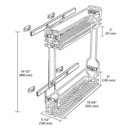 5-1/2" 2-Shelf Pullout Organizer, Chrome - Alt Image 3