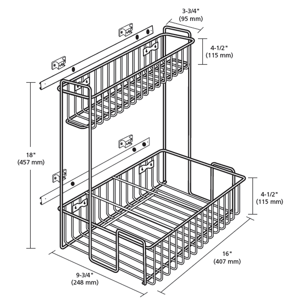 9-3/4" 2-Tier Sink Base Organizer - Alt Image 2
