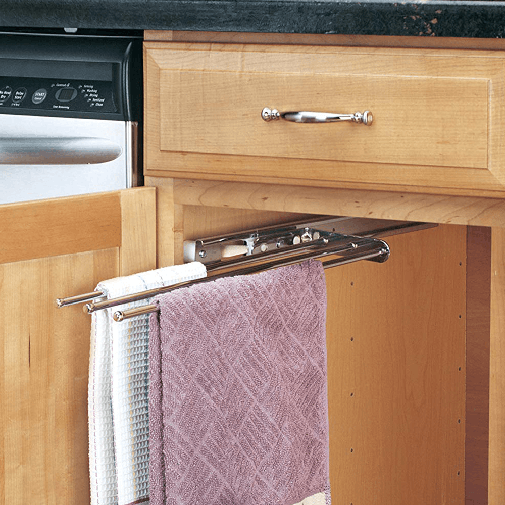 Rev-A-Shelf 3 Prong White Towel Bar - Perfect for Organizing Your Bathroom