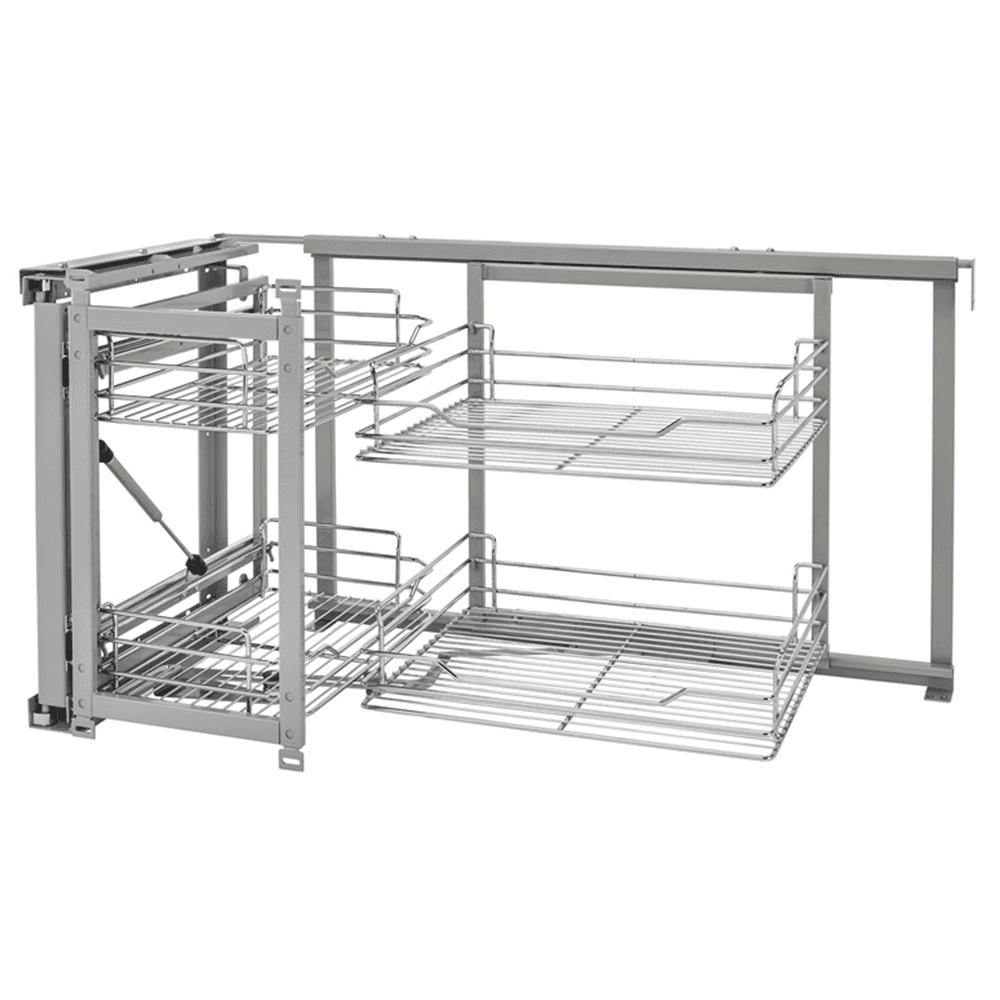 Universal Blind Corner Cabinet Organizer with Soft-Closing for 15" Cabinet Opening, Chrome - Main Image