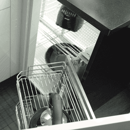 Universal Blind Corner Cabinet Organizer with Soft-Closing for 18" Cabinet Opening, Chrome - Alt Image 2