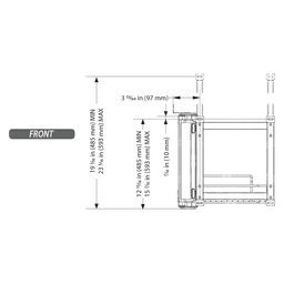 13" Above Appliance Pullout, Chrome/Metallic Silver - Alt Image 3