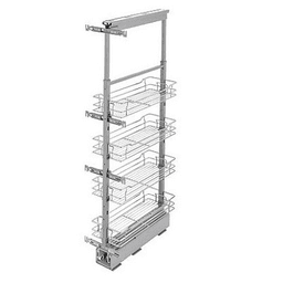 4" x 50-3/4" Pullout Pantry with Soft-Closing, Chrome - Main Image