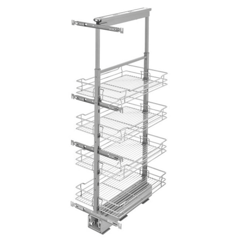 14-1/4" x 50-3/4" Pullout Pantry with Soft-Closing, Chrome - Main Image
