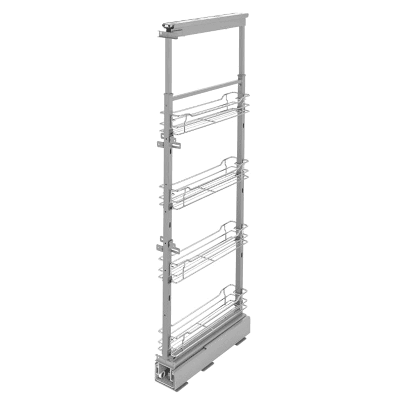 5750 4-1/4" x 50-3/4" 4-Shelf Pullout Pantry with Soft-Closing, Chrome - Main Image