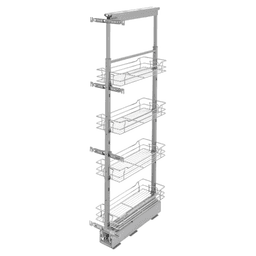 5750 20-11/16" x 43-13/32" 4-Shelf Pullout Pantry with Soft-Closing, Chrome - Alt Image 2