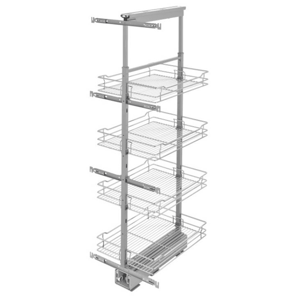 5750 17-9/16" x 50-3/4" 4-Shelf Pullout Pantry with Soft-Closing, Chrome - Main Image