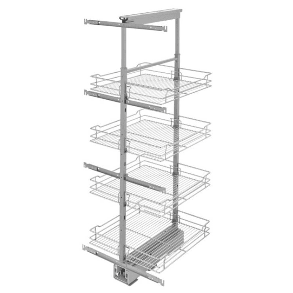 5750 20-11/16" x 43-13/32" 4-Shelf Pullout Pantry with Soft-Closing, Chrome - Main Image