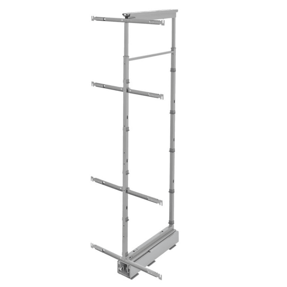 5758 8-1/4" x 58-1/4" 4-Shelf Pullout Pantry with Soft-Closing, Chrome - Main Image