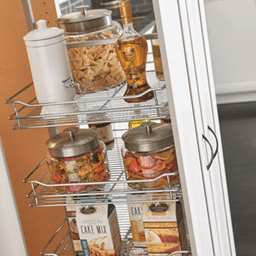 14-1/4" x 73-5/8" 6-Shelf Pullout Pantry with Soft-Closing, Chrome - Alt Image 2