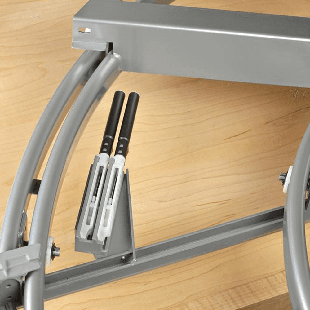 2-Tray Right-Hand Curved Blind Corner Unit for 18" Cabinet Opening, Chrome/Maple - Alt Image 3