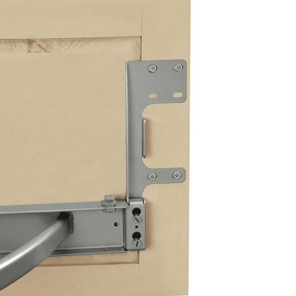 2-Tray Right-Hand Curved Blind Corner Unit for 18" Cabinet Opening, Chrome/Maple - Alt Image 5