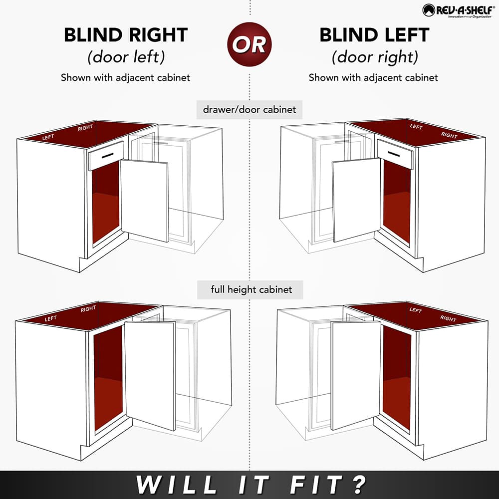 2-Tier Girasolo Right-Hand Blind Corner Pull-Out with Soft-Closing for 12" Cabinet Opening, Light Brown - Alt Image 3